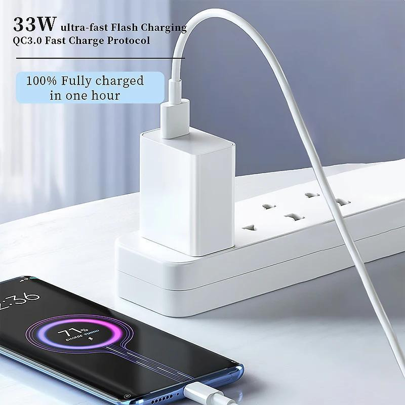 شارژر دیواری شیائومی مدل Poco X3 pro به همراه کابل تبدیل USB-C