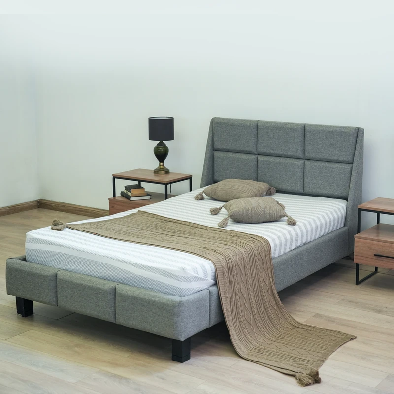 تخت خواب چوبی یک نفره دیزه چوب ایرانیان مدل آستان سایز 200x120 سانتی متر