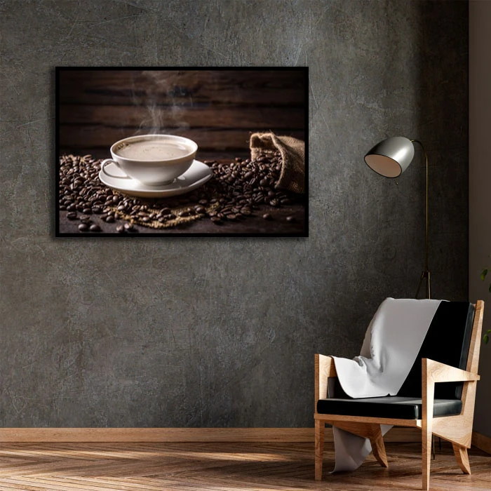 تابلو نوری بکلیت طرح قهوه مدل B-D2299 فریم مشکی