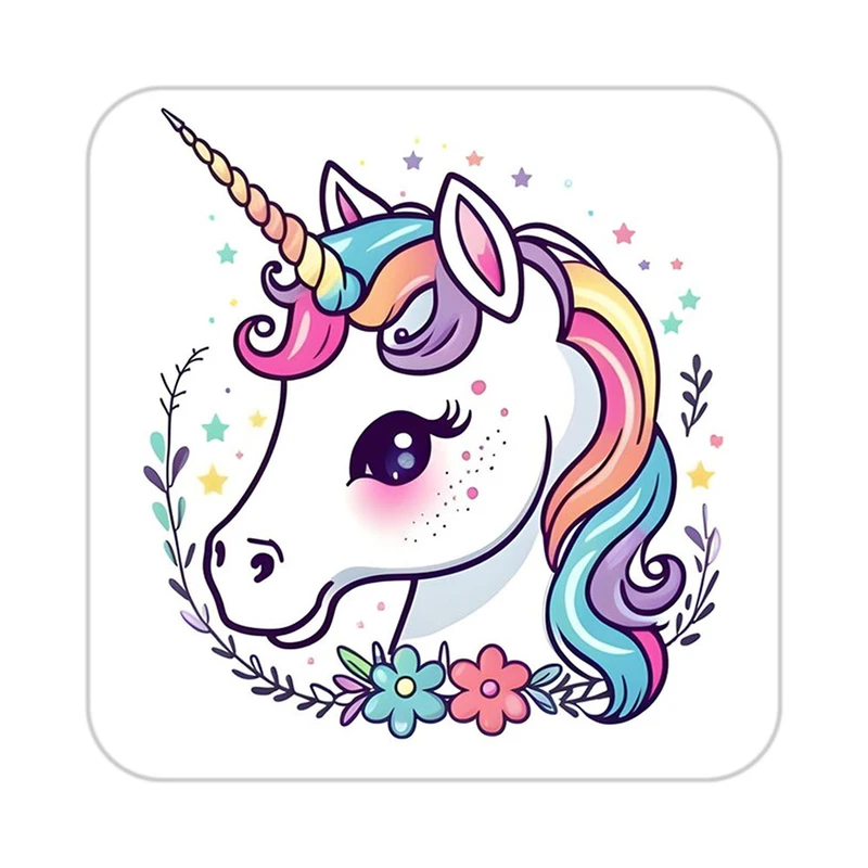 زیر لیوانی کاکتی طرح اسب تک شاخ و یونیکورن مدل mp30014