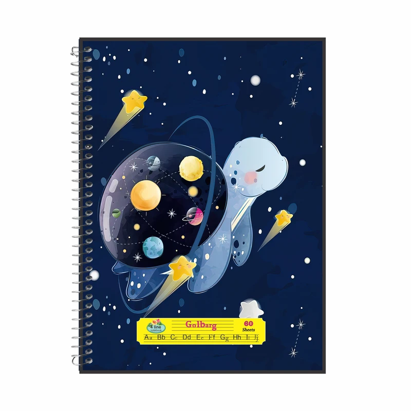 دفتر زبان 60 برگ طرح لاک پشت بامزه کد 602527