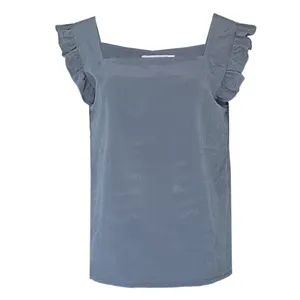 بلوز زنانه مدل آستین حلقه ای رنگ طوسی