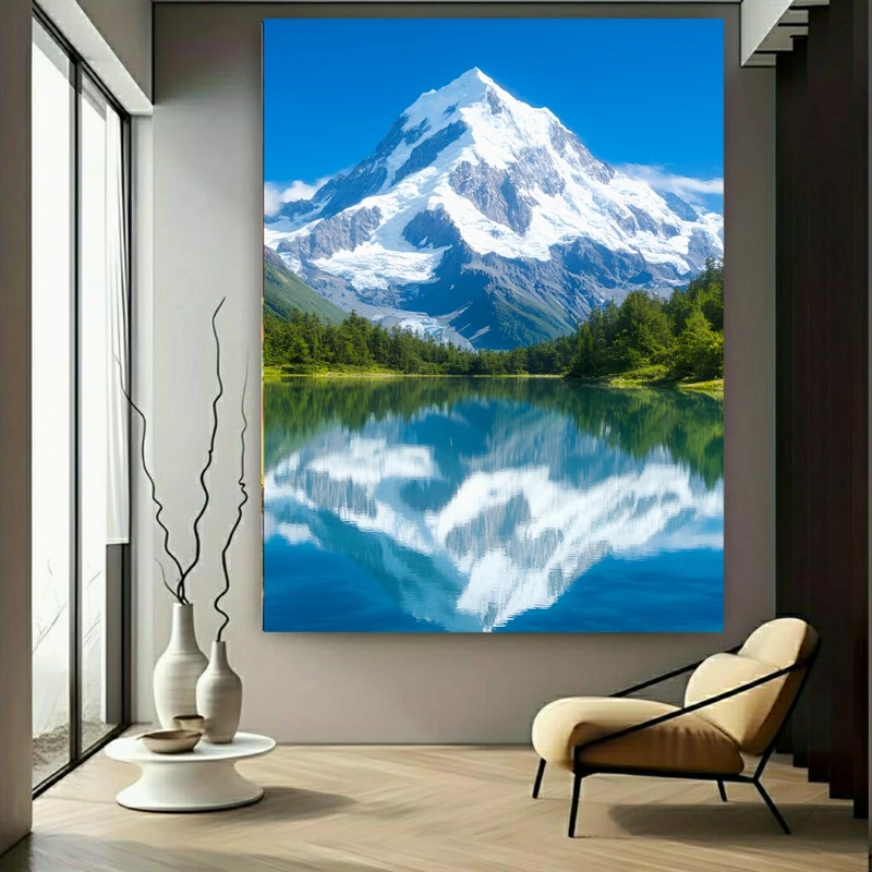  پوستر طرح طبیعت مدل کوه برفی کد N211