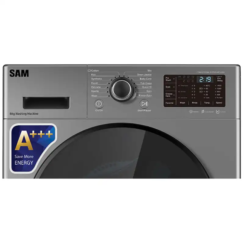 ماشین لباسشویی سام الکترونیک مدل BL-P1465I ظرفیت 9 کیلوگرم