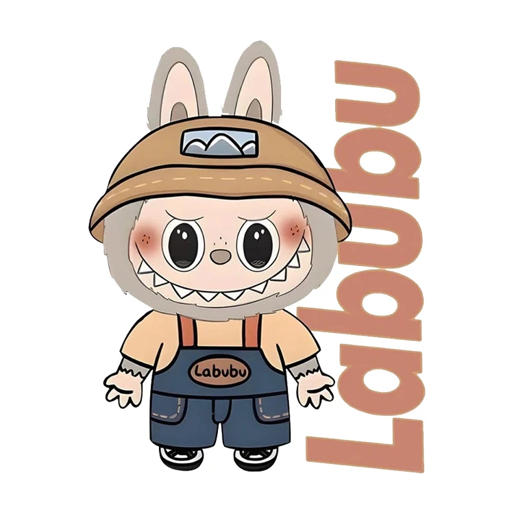 استیکر پارچه و لباس پاد آفرین مدل عروسک لبوبو Labubu کد S1226