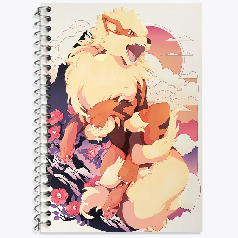 دفتر زبان 50 برگ خندالو مدل سه خط طرح بازی پوکمون (pokemon) کد 32739