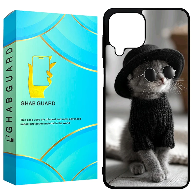 کاور قاب گارد طرح گربه مدل GCHPA224 مناسب برای گوشی موبایل سامسونگ Galaxy A22 4G / M22 4G / M32 4G