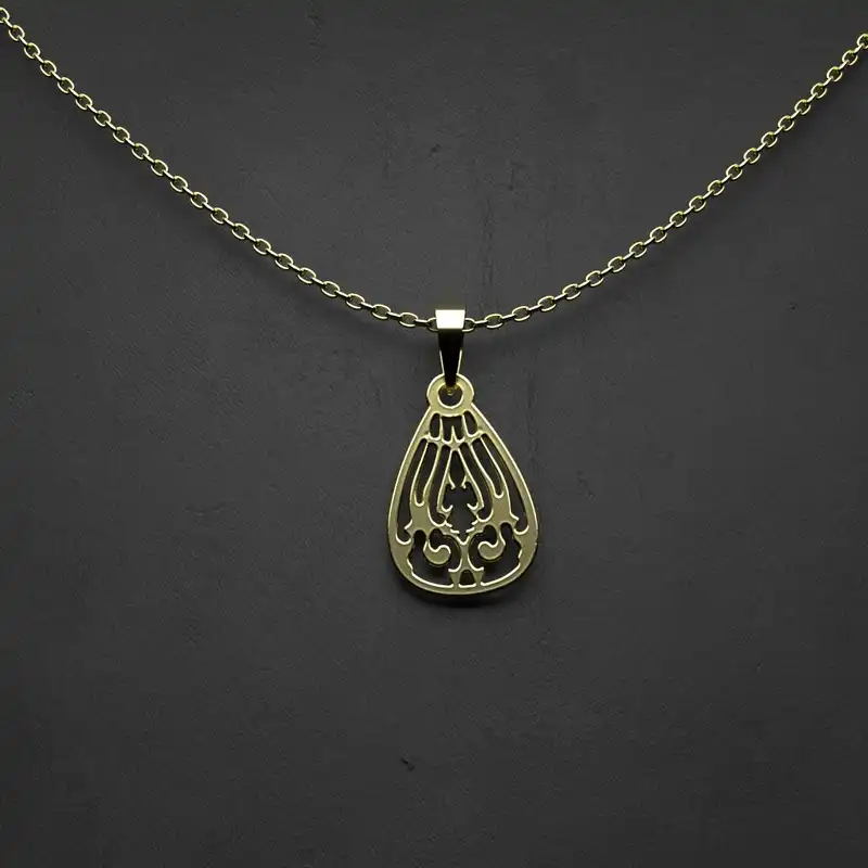 گردنبند طلا 18 عیار زنانه مدوپد مدل هندسی کد W2-1-1203