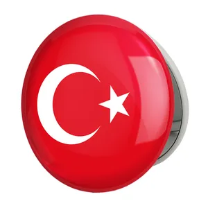 آینه جیبی خندالو طرح پرچم ترکیه مدل تاشو کد 20609 