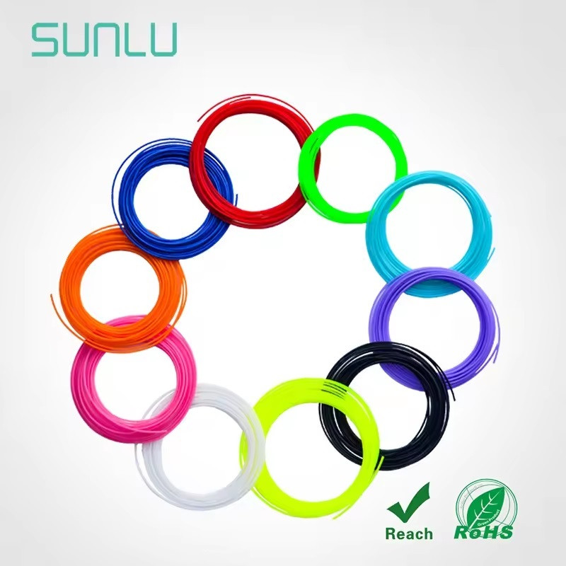 فیلامنت PLA SUNLU قلم طراحی سه بعدی مدل 10020 قطر 1.75 میلیمتر 330 گرم مجموعه 20 عددی