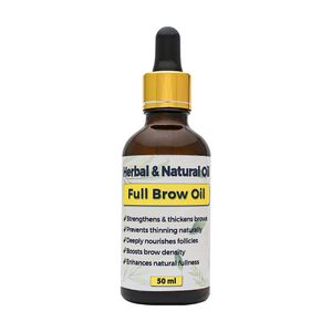 روغن پرپشتکننده ابرو هربال مدل 5 گیاه حجم 50 میلی لیتر