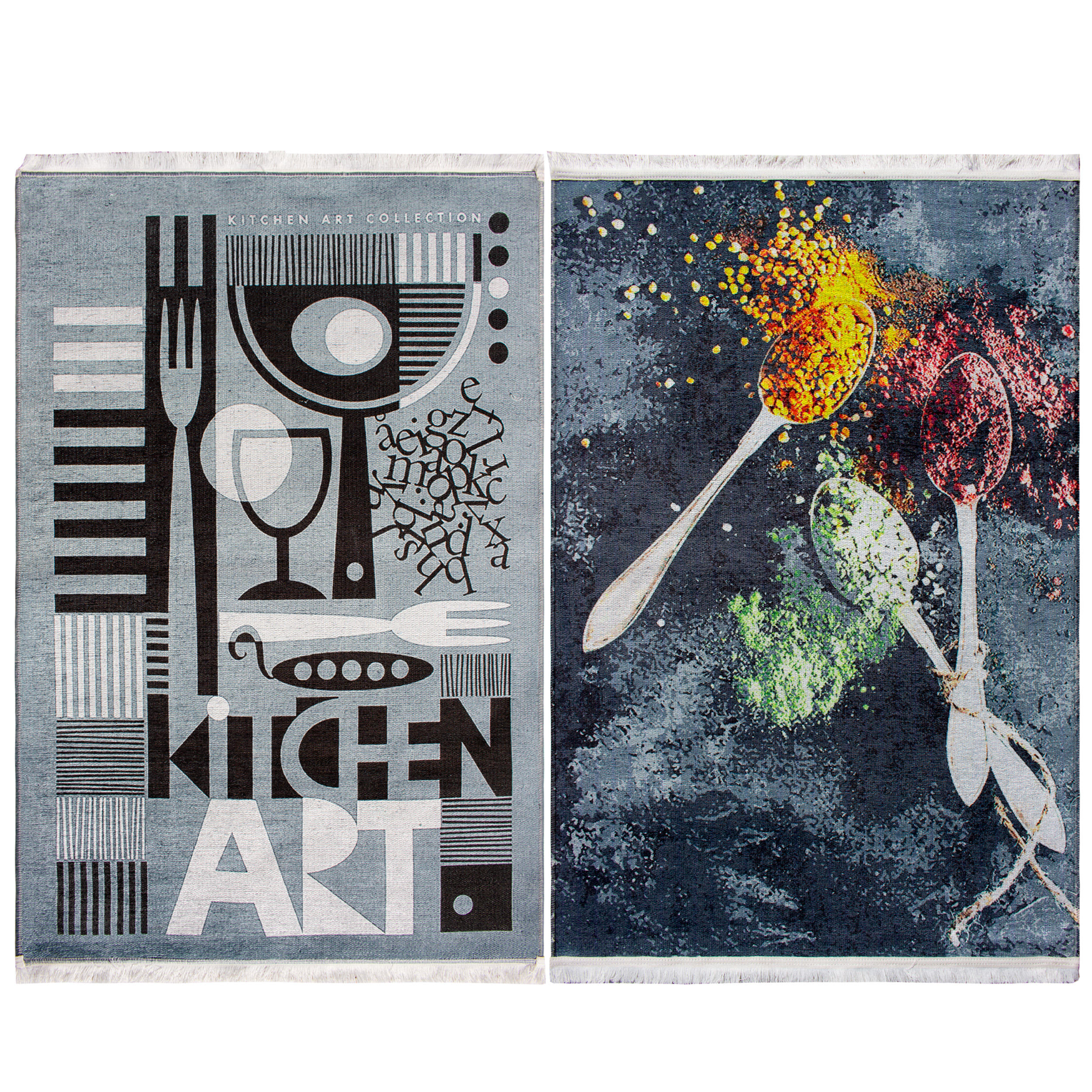 فرش ماشینی دو رو نیروانا مدل Kitchen Art