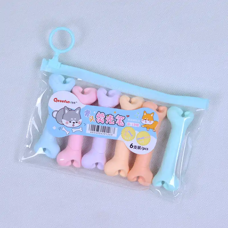 ماژیک علامت گذار مدل فانتزی طرح استخوان بسته 6 عددی