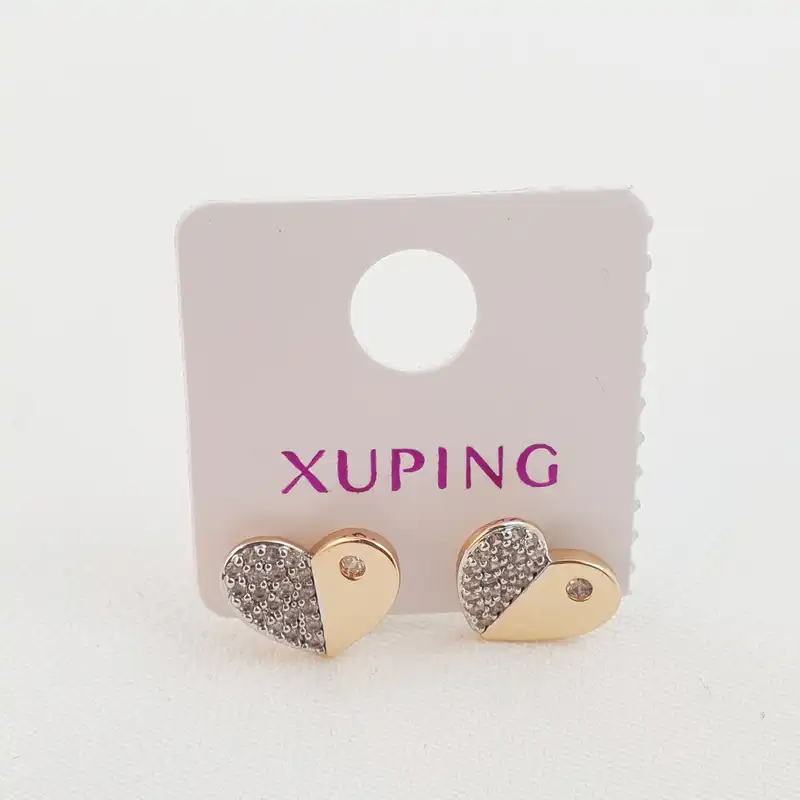 گوشواره زنانه ژوپینگ مدل قلب کد ear39