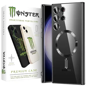 Clear Magsafe monster cover suitable for Samsung Galaxy S21 Ultra mobile phone