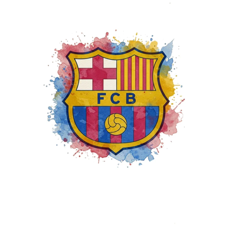استیکر پارچه و لباس پاد آفرین مدل فوتبالی بارسلونا کد 4291