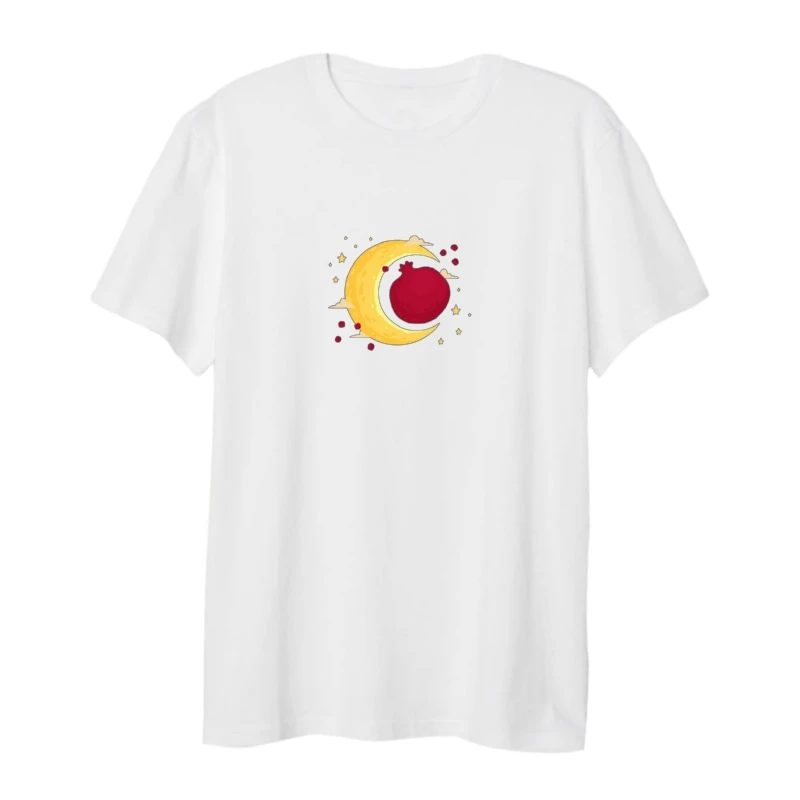 تی شرت لانگ زنانه مدل  ماه و انار