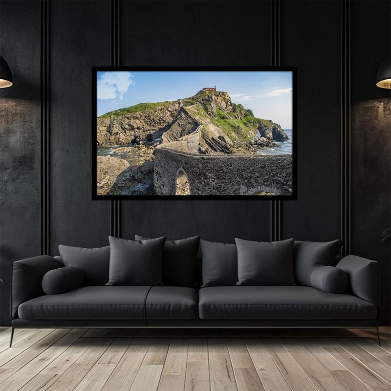 تابلو بکلیت طرح منظره پل قدیمی و طبیعت مدل  B-bu2965