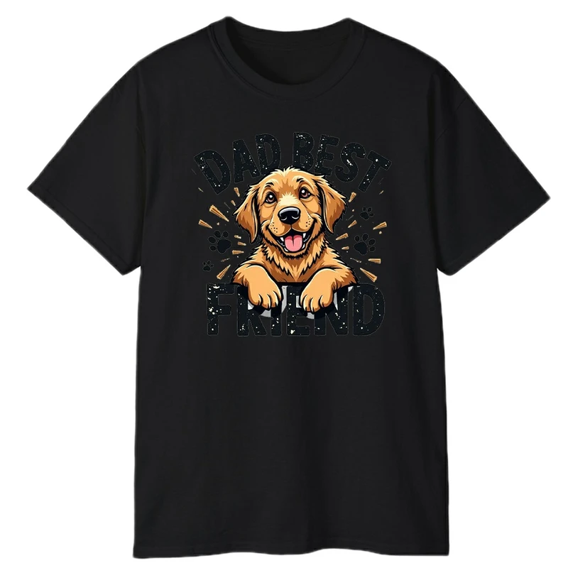 تی‌شرت آستین کوتاه مردانه پاد آفرین مدل سگ خوشحال