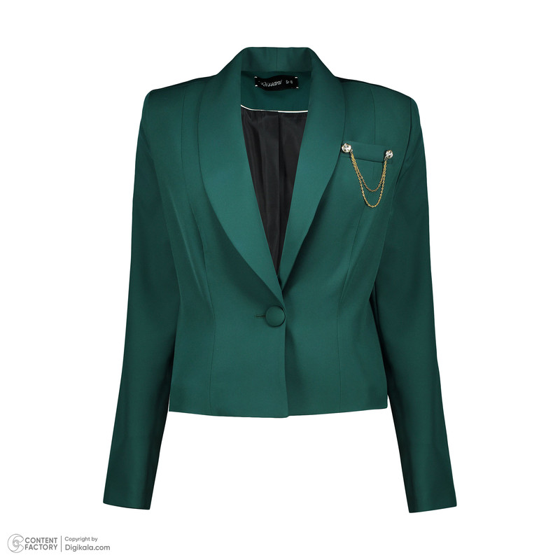 کت زنانه ریسانی مدل 5240 رنگ سبز تیره
