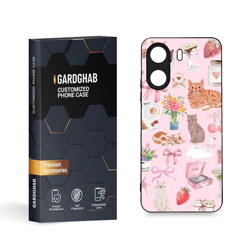 کاور گارد قاب مدل دورژله ای فانتزی مناسب برای گوشی موبایل شیائومی Poco C65 / Redmi 13c