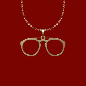 گردنبند طلا 18 عیار زنانه مدوپد مدل عینک کد Q2-1-1162