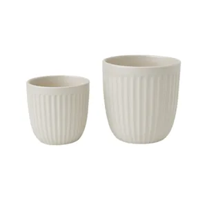 گلدان سرامیکی مدل شیاری کد a020 مجموعه دو عددی