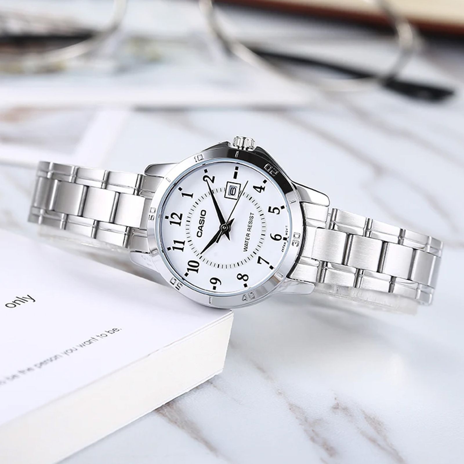 ساعت مچی عقربه ای زنانه کاسیو مدل LTP-V004D-7BUDF -  - 4