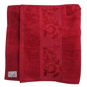 حوله حمام ساینا طرح پاریس سایز 90x150 سانتی متر
