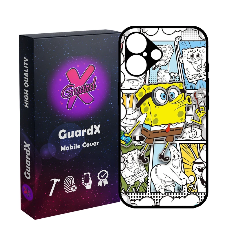 کاور گارد ایکس طرح باب اسفنجی مدل 10940 مناسب برای گوشی موبایل اپل iPhone 16