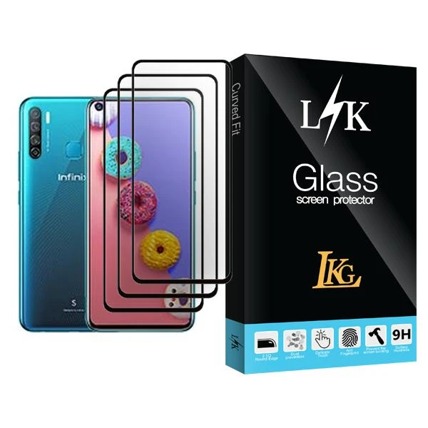 محافظ صفحه نمایش ال کا جی مدل LK Glass MIX003 مناسب برای گوشی موبایل اینفینیکس S5 بسته سه عددی