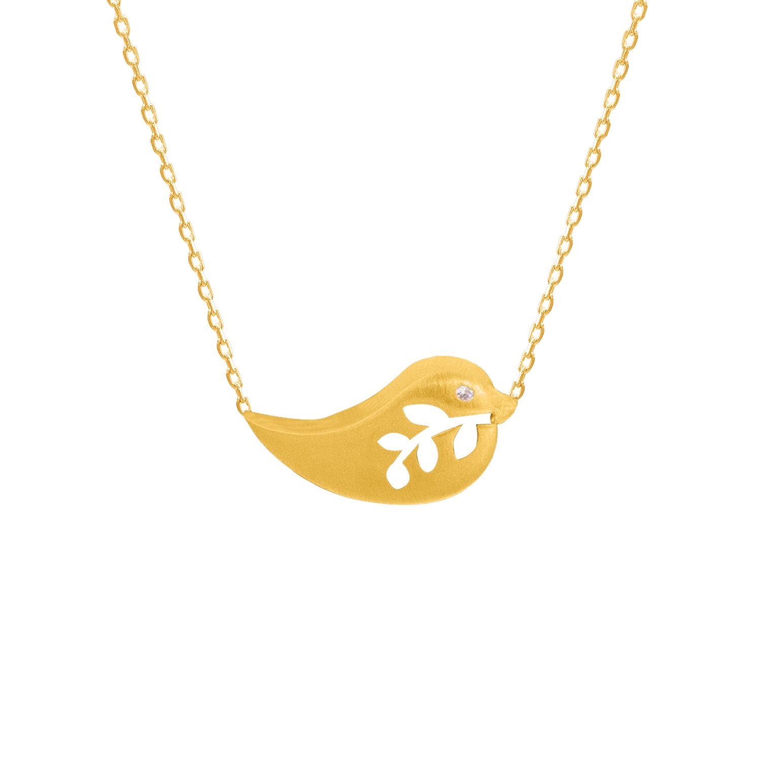 گردنبند طلا 18 عیار زنانه کاکامی مدل پرنده صلح کد 12 -  - 1