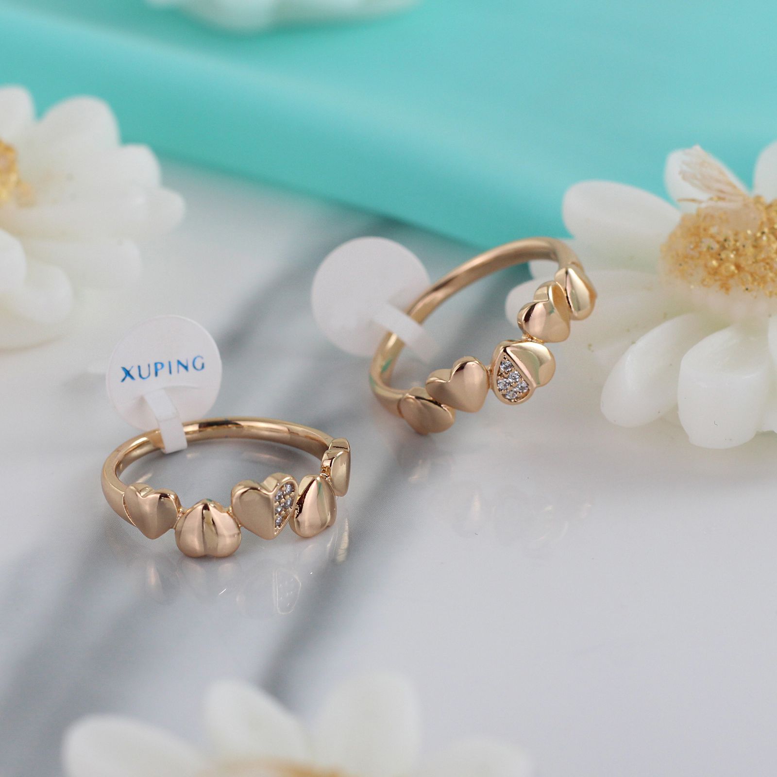 انگشتر زنانه ژوپینگ مدل قلب کد AAE320 -  - 5