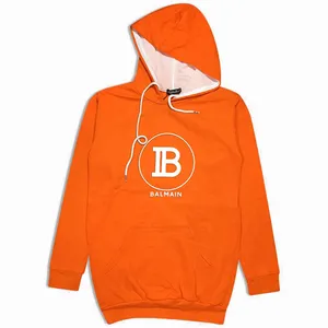 هودی مردانه مدل چاپ دار کد 133345-3 رنگ نارنجی