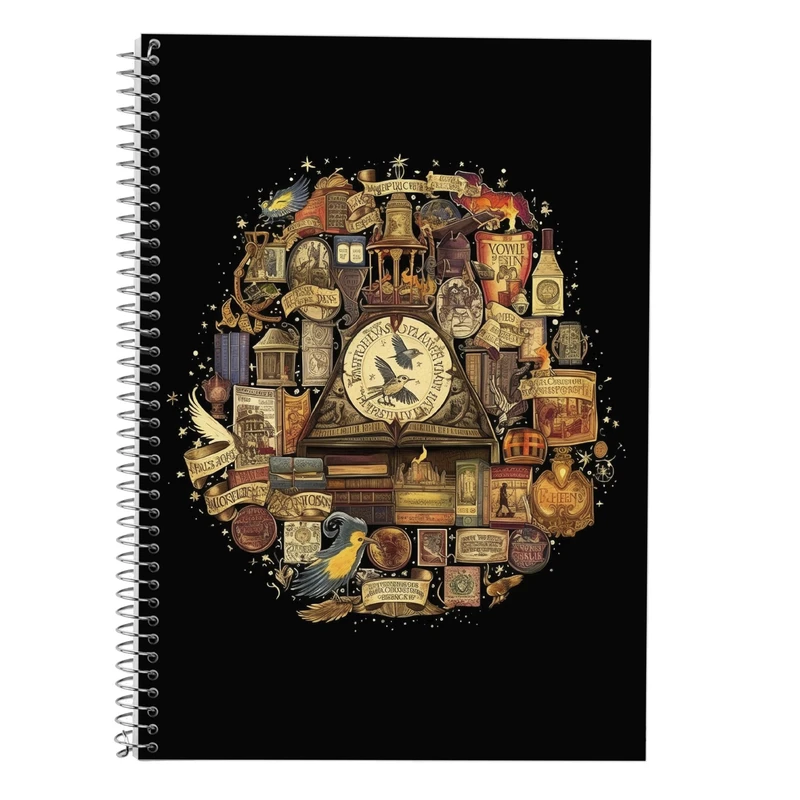 دفتر زبان 50 برگ مدوپد مدل دوخط طرح هری پاتر harrypotter کد DF10345