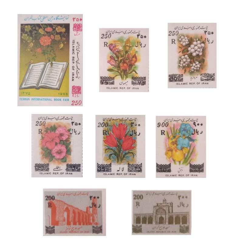 تمبر یادگاری مدل پستی مجموعه 8 عددی