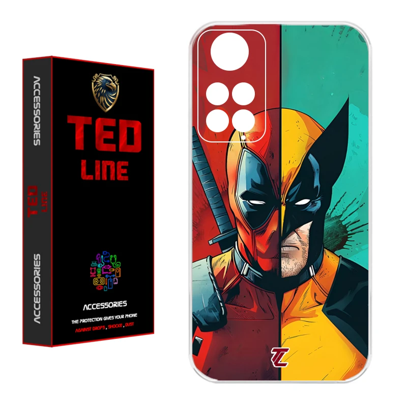 کاور تد لاین طرح ددپول و ولورین کد 1134 مناسب برای گوشی موبایل شیائومی Redmi Note 11 4G / Note 11S