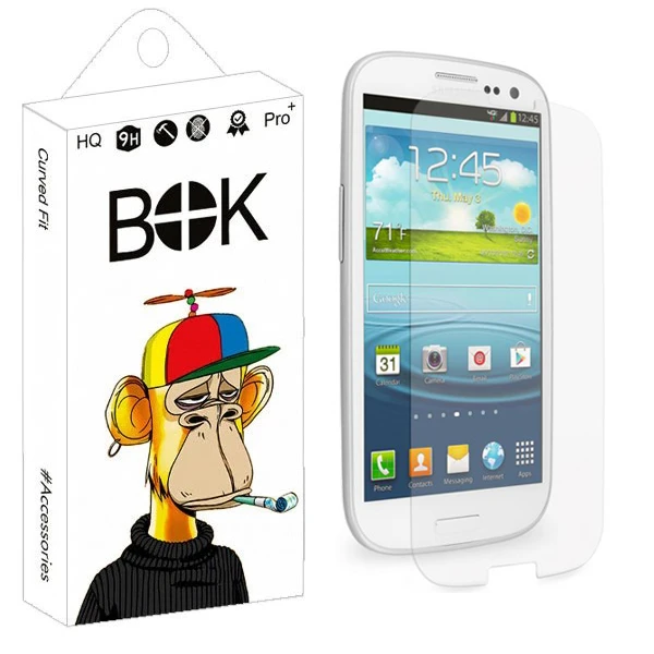 محافظ صفحه نمایش شیشه ای بوک مدل Lucid مناسب برای گوشی موبایل سامسونگ Galaxy S3