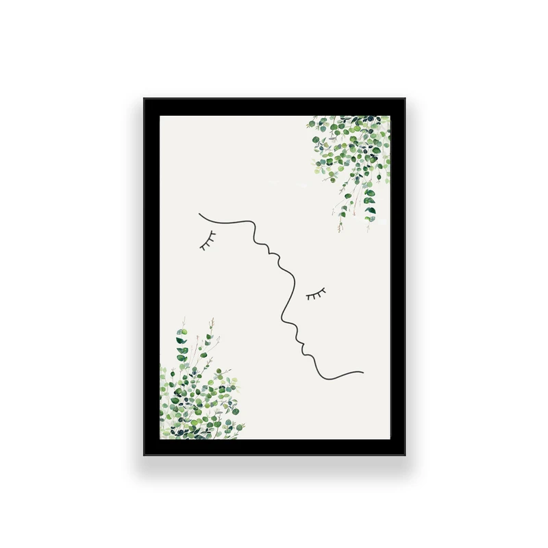 تابلو طرح مینیمال لاین آرت عاشقانه