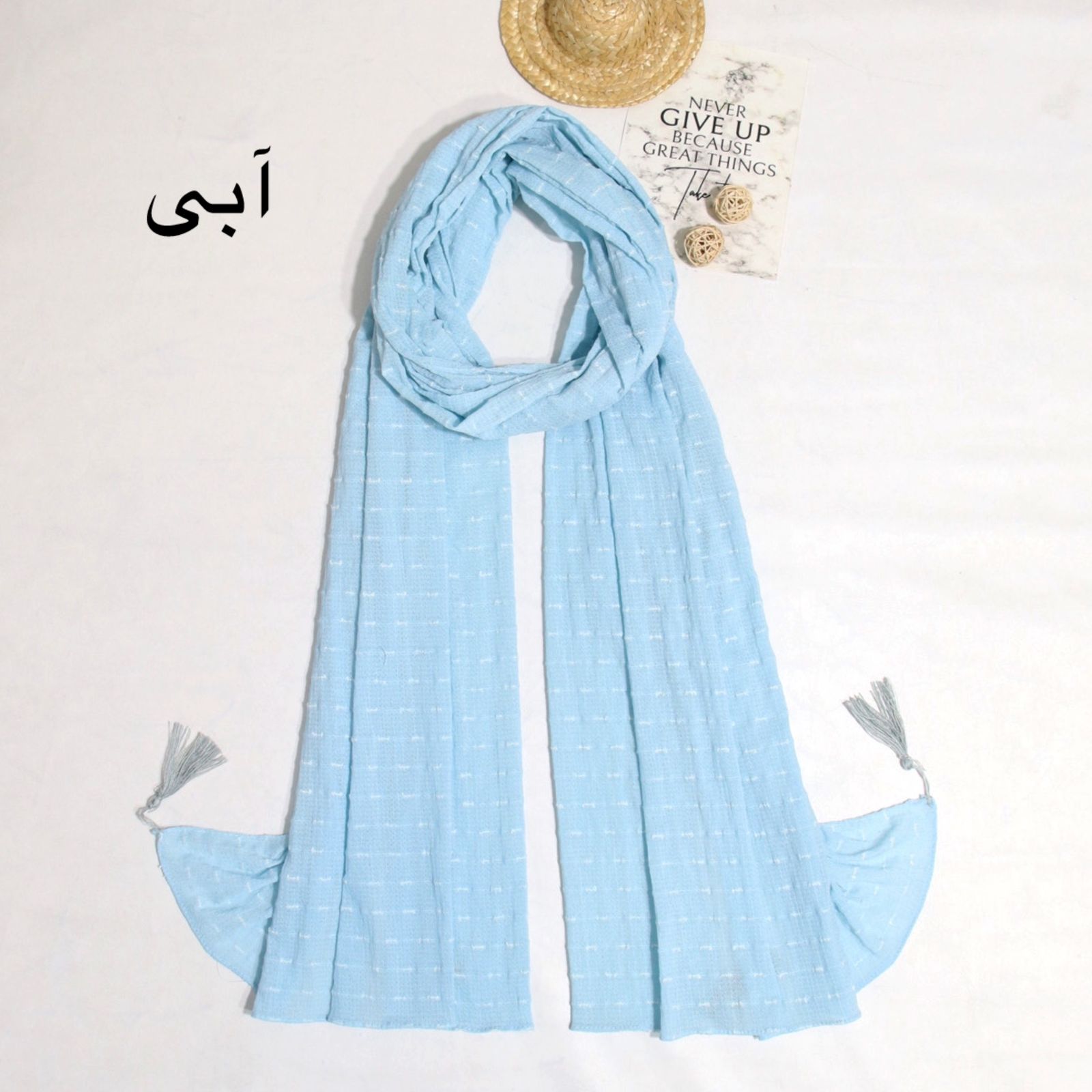 شال زنانه مدل نخی ساده پاییزه طرح کوک دوزی کد ana-9200 -  - 24
