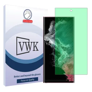 VWK Tough model Green light screen protector suitable for Samsung Galaxy S22 Ultra 5G mobile phone