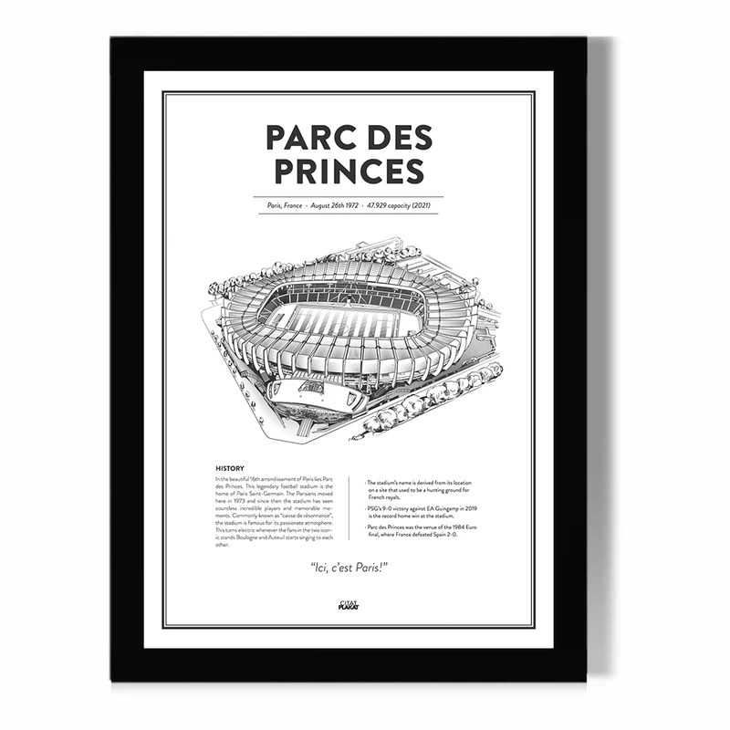 تابلو مدل دیواری طرح استادیوم پاریس سن ژرمن Parc Des Princes کد FD043