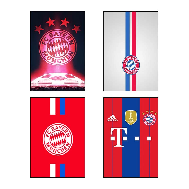 تابلو شاسي کارنيکا طرح بایرن مونیخ Bayern Munich کد 16066 مجموعه 4 عددی