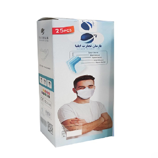 ماسک تنفسی بارمان مدل سه بعدی پنج لایه بسته 25 عددی ماسک تنفسی بارمان مدل سه بعدی پنج لایه بسته 25 عددی