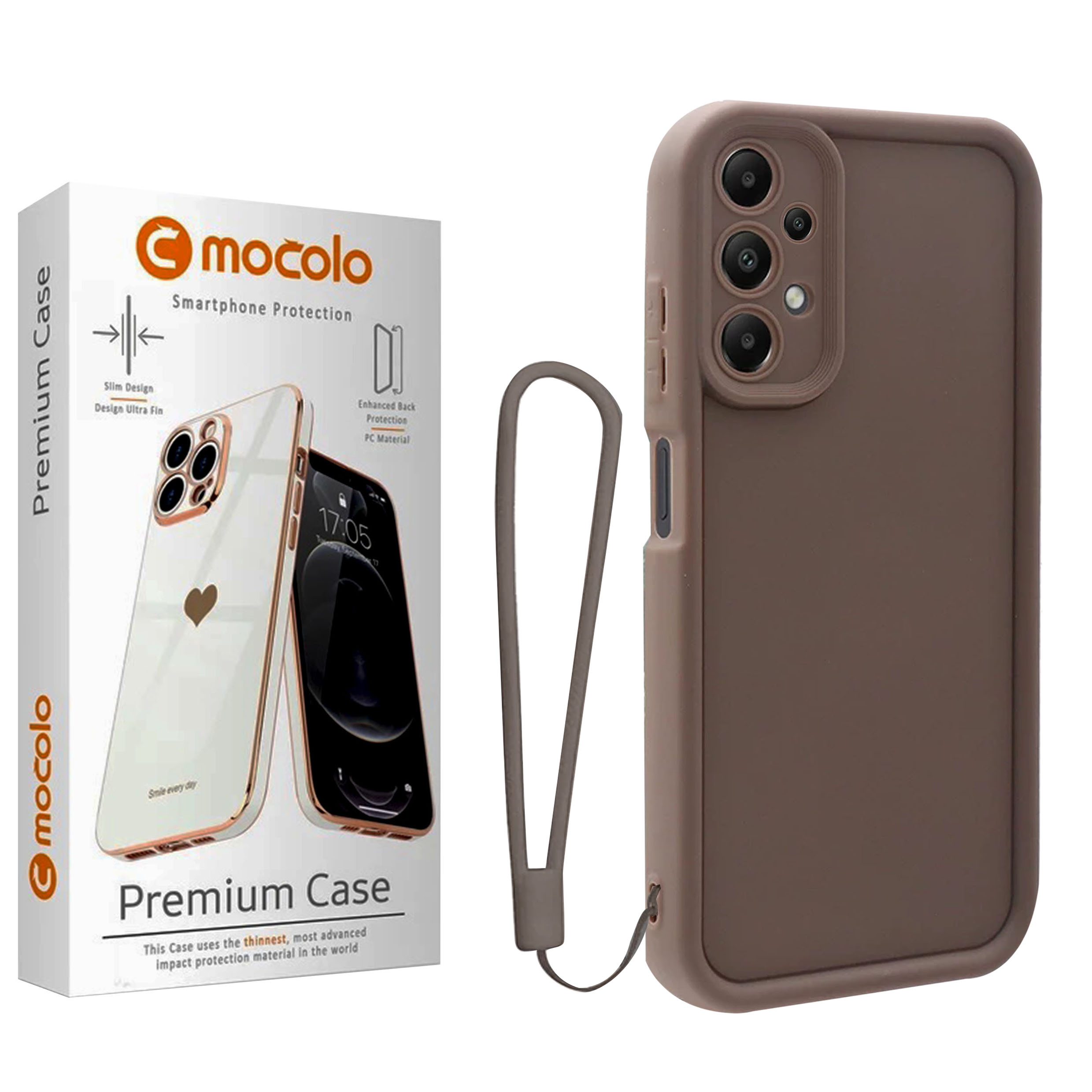 کاور موکولو مدل Silicone Puffer Strap مناسب برای گوشی موبایل سامسونگ Galaxy A72 4G / A72 5G به همراه بند آویز