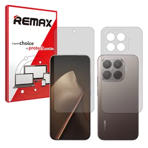 Remax Resistant model transparent screen protector suitable for Xiaomi 15T Pro Mobile phone along with the back protector