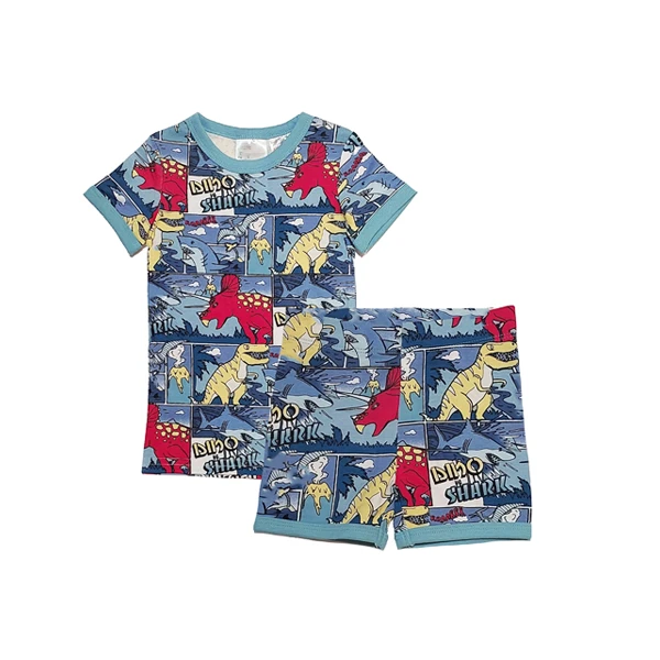 ست تی شرت و شلوارک پسرانه کد 3626 H