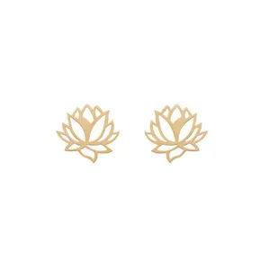 گوشواره طلا 18 عیار زنانه قیراط مدل گل کد GH6264