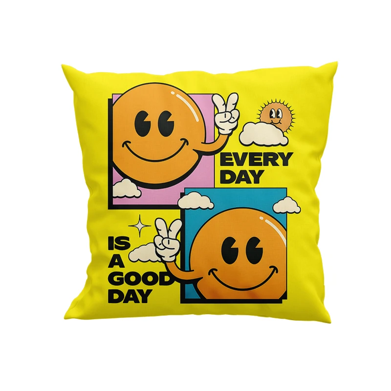 کوسن پاد آفرین سایز 30*30 سانتی متر مدل هر روز، روز خوبیه کد DKK1344