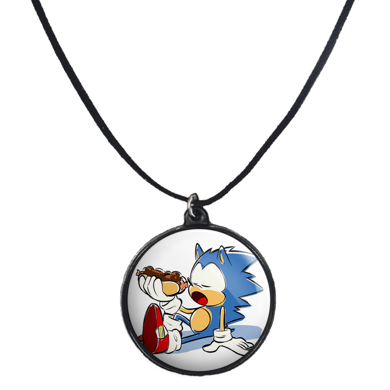 گردنبند پرمانه طرح سونیک کد pmb.15008 مدل دو طرفه